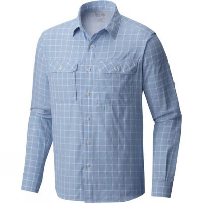 Camisa Mountain Hardwear Canyon AC Manga Larga Hombre Azules - Chile HRN158692